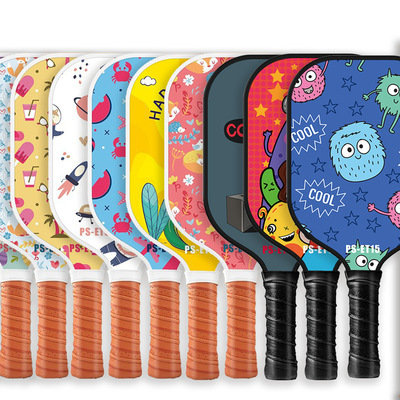 儿童卡通款玻璃纤维匹克球拍套装pickleball paddle工厂直销
