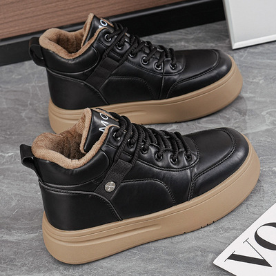 高帮女鞋2025爆款新款秋冬季百搭加绒厚底保暖棉鞋休闲运动鞋