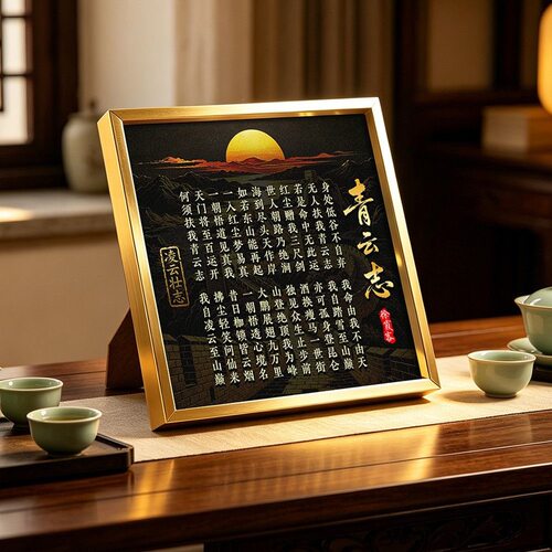 青云志摆件2026新款全诗墙壁画书法作品手写摆件全文摆台客厅励K2
