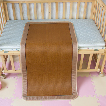 宝宝卡通凉席夏季婴儿床儿童床冰丝席双面席子定做幼儿园专用藤席