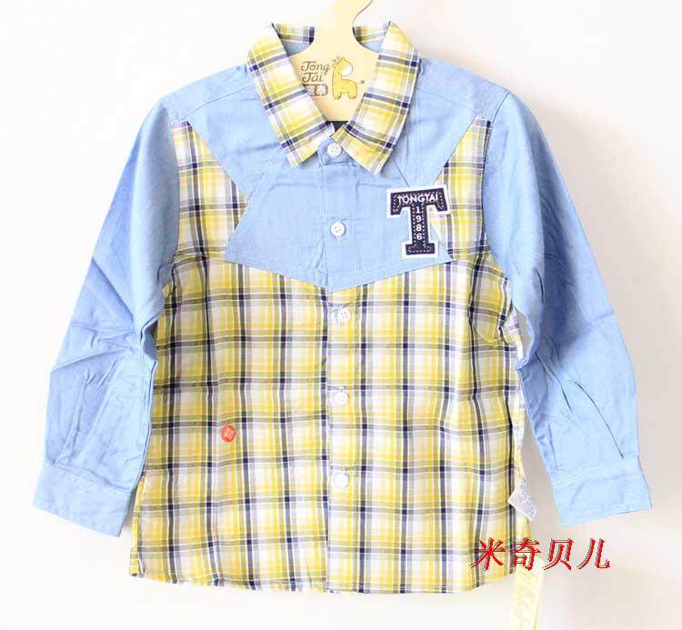 童泰长袖春季薄款儿童衬衣
