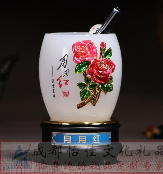 创意旋转琉璃笔筒节日礼品定制