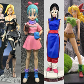 动漫七龙珠超级琪琪少女18号布玛尔比迪丽泳装 兔女郎手办模型摆件