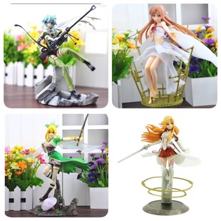 包邮刀剑神域 桐人亚丝娜朝田诗乃泳装手办模型序列之争动漫周边