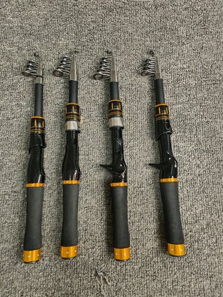 御达瓦路亚竿伸缩迷你小型鱼竿水滴轮路亚杆纺车轮远投短节35cm硬