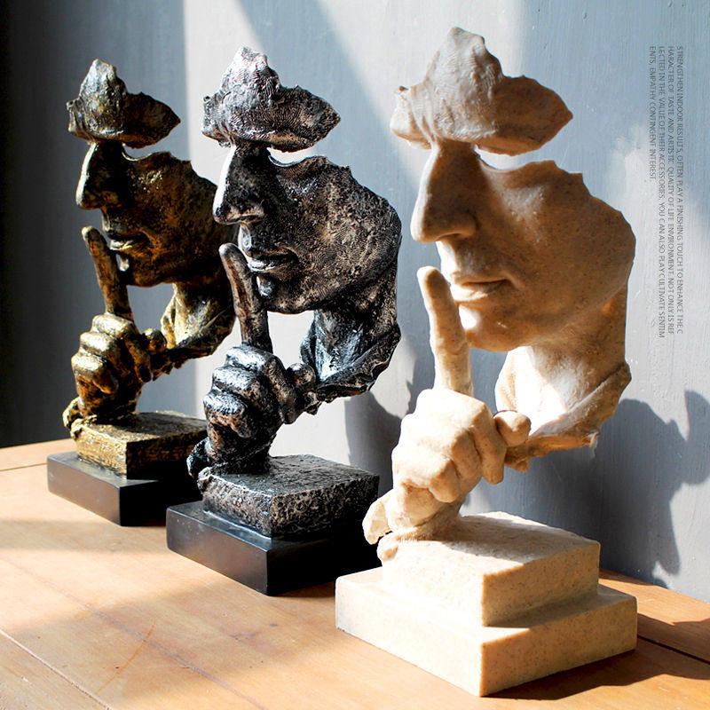 北欧现代工艺人物肖像雕塑模型家具装饰品摆件办公室橱柜创意礼物