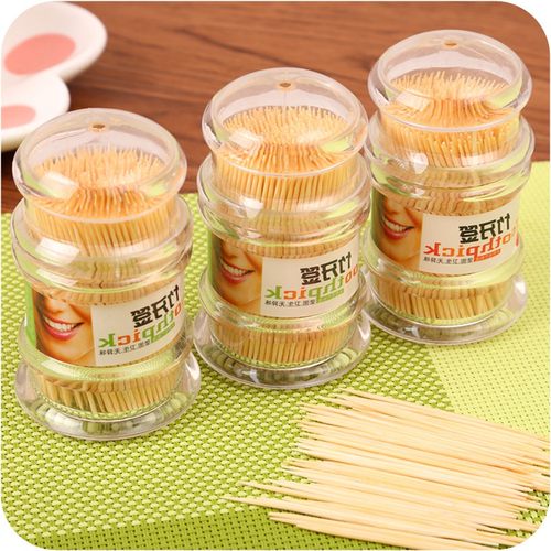 天然环保双头酒店一次性牙签筒