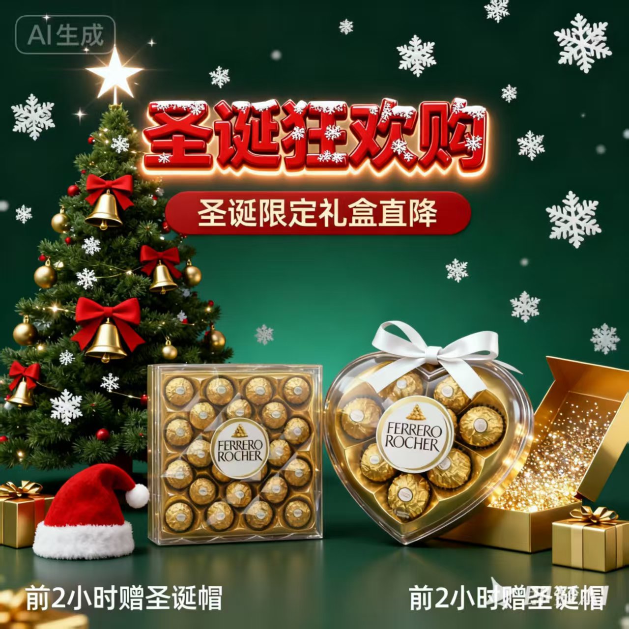 费列罗T24榛果威化巧克力钻石装糖果结婚喜糖情人节生日礼物年货