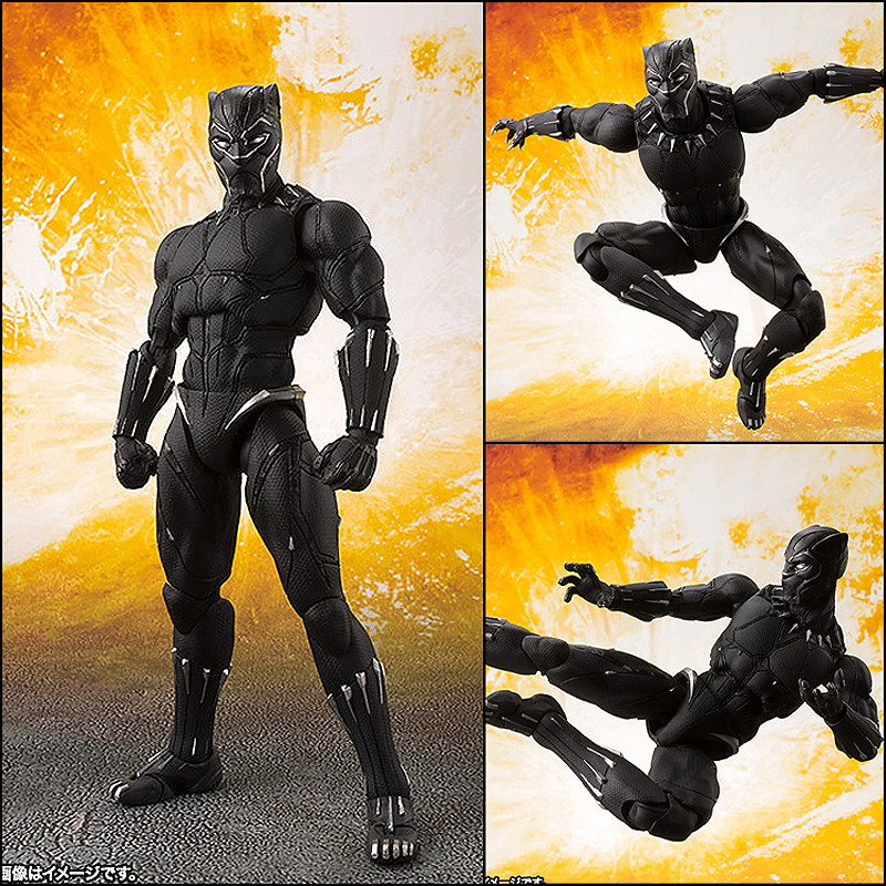 漫威蜘蛛 Spider-Man 小虫返校季内战SHF 黑豹可动公仔手办模型