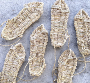 纯手工编织草鞋男士拖鞋夏季复古凉鞋网红军表演天然藤草凉鞋女