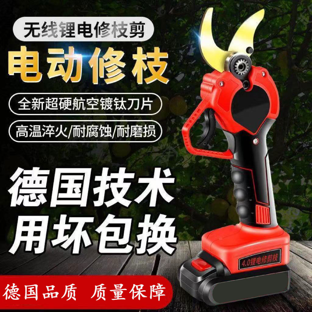 德国进口电动修枝剪果树粗枝剪刀强力无线园林锂电修枝剪树枝电剪图片