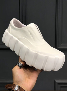 欧洲站潮牌休闲男鞋一脚蹬乐福鞋