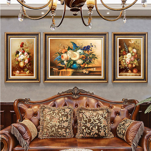 伊佳客厅装饰画欧美式背景墙新品