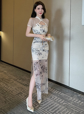 性感连衣裙沐足技师工作服