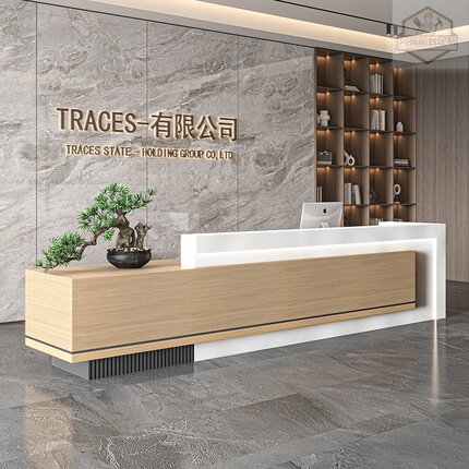 烤漆物业培训机构办公室公司酒店大厅民宿吧台前台桌接待柜收银台