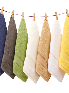 75g素色加厚加密棉质方巾吸水35*35cm出口外贸酒店宾馆礼品中巾