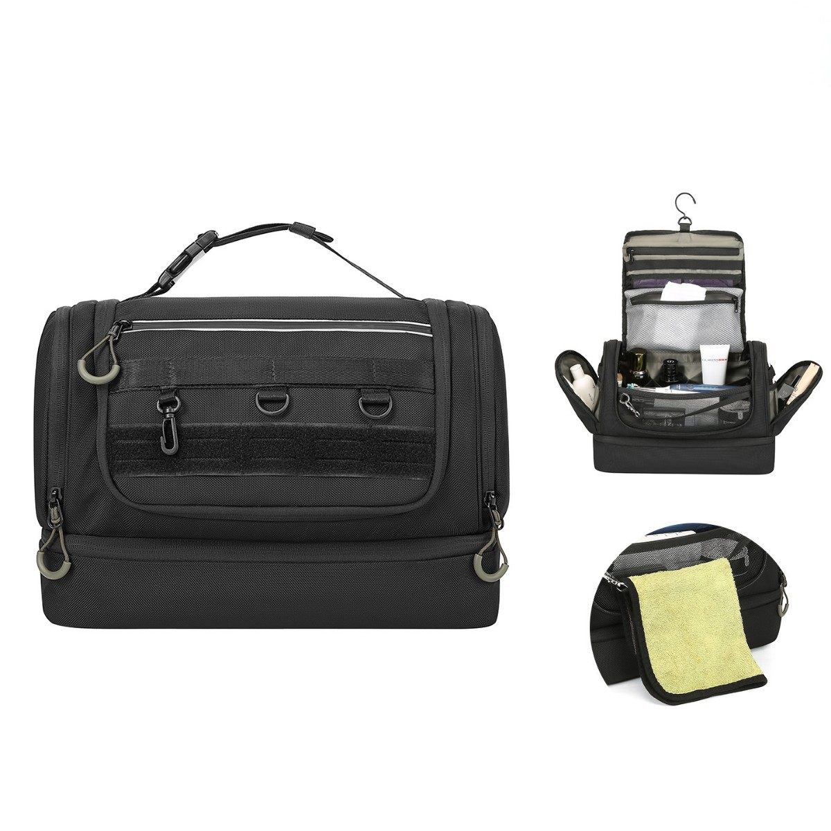 多功能干湿分离化妆洗漱包旅行大容量收纳包便携可悬挂包多色可选,家庭/个人清洁工具,洗漱包,淘宝优惠券,粉丝福利购,淘宝优惠卷