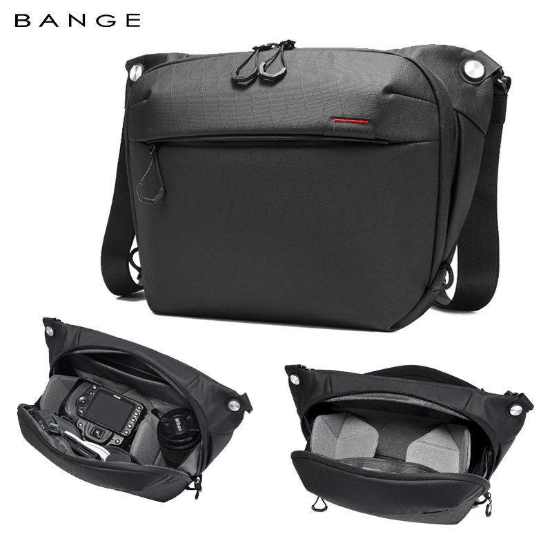 BANGE新款数码收纳包便携式差旅多功能两用斜挎包男士单反相机包