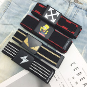 青年学生帆布腰带百搭简约休闲平滑扣裤 韩版 皮带男女潮ins个性 带