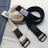 潮编织年轻人裤 帆布皮带工装 带 腰带男潮ins 百搭女夏季 裤 牛仔裤