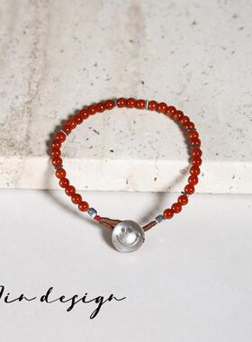 7in 925银手链【绯月】原创小众设计百搭复古串情侣男女生精致