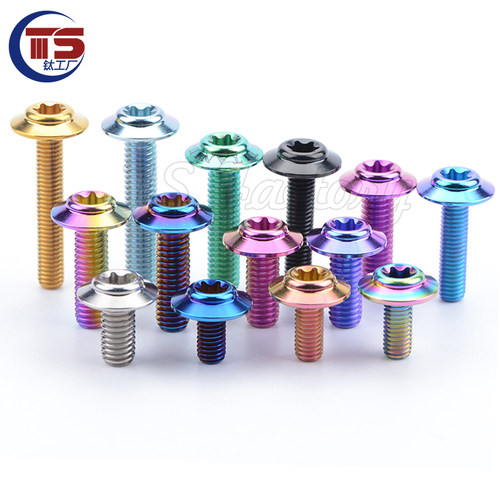 TS钛工厂 D13.5mm伞头M5/M6电动摩托车A3钛合金螺丝 支持多色