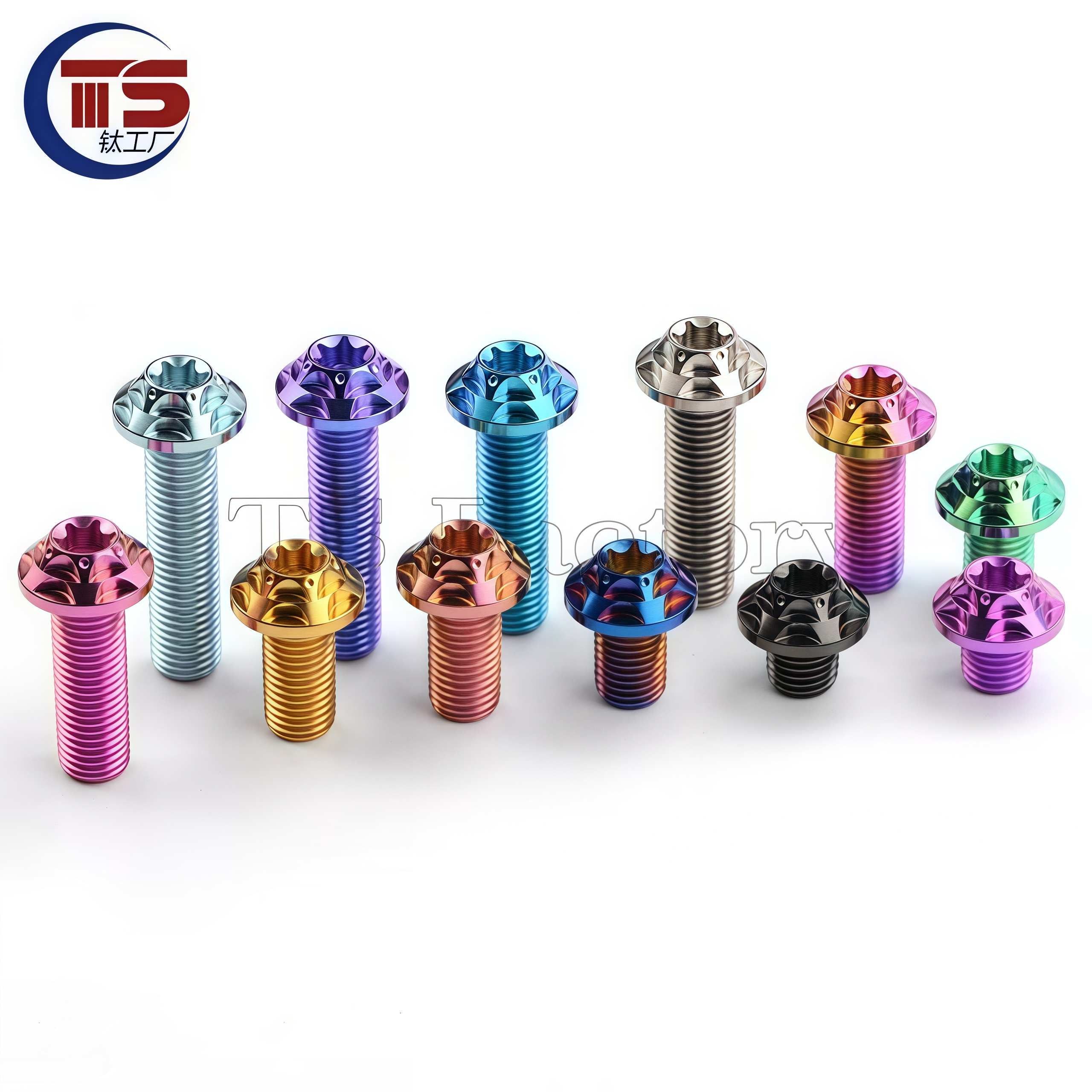 TS钛合金M10花碟头螺丝10/15/20/25/30/35/40mm 摩托车电动车改装