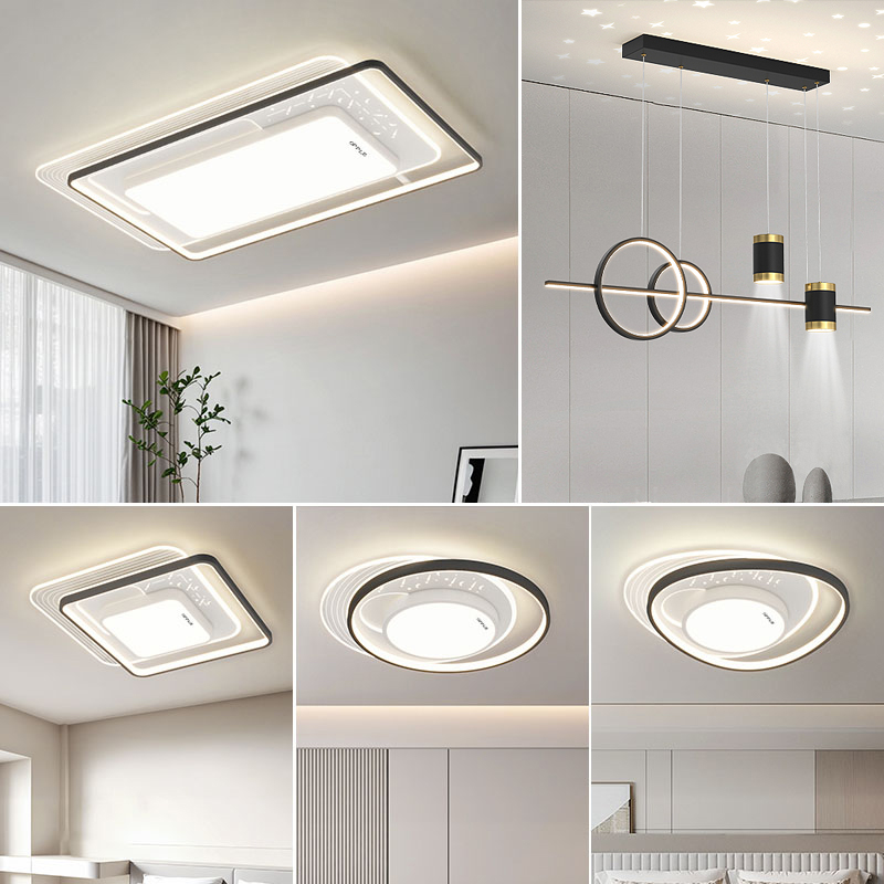 2025新款led客厅吸顶灯卧室餐厅灯简约现代大气灯具全屋组合套餐