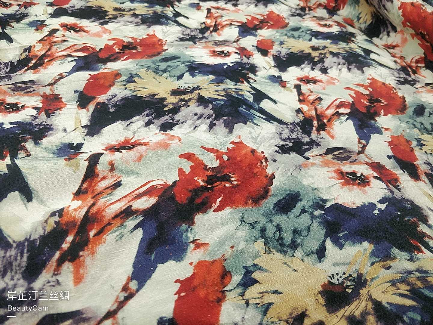 桑蚕丝真丝丝绸重磅丝麻秋冬连衣裙衣服布料面料加厚