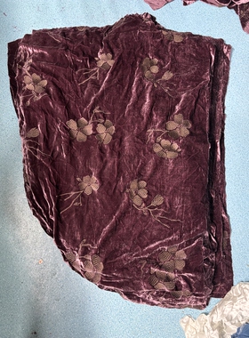 真丝丝绒面料桑蚕丝布料绣花真丝绒抱枕衣服裙子面料