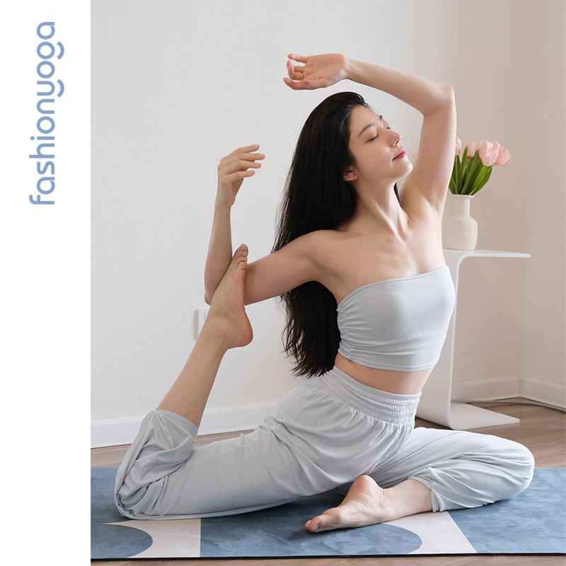 凡圣瑜伽服无肩带美背防滑一体杯内观流抹胸bra瑜伽内衣F15130