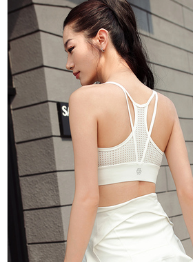 凡圣瑜伽服运动文胸女运动健身内衣普拉提bra一体杯胸衣FY14162