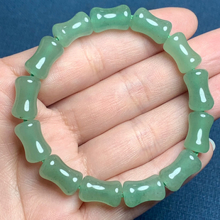 东陵玉细料竹节手链竹管手链