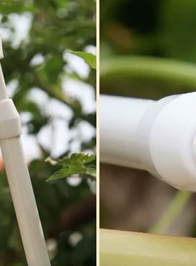 免打孔伸缩杆 窗帘撑杆 柜子帘撑杆 衣柜杆 门帘杆 白色轻巧小杆