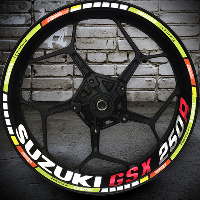 轮毂贴文字gsx250r铃木反光