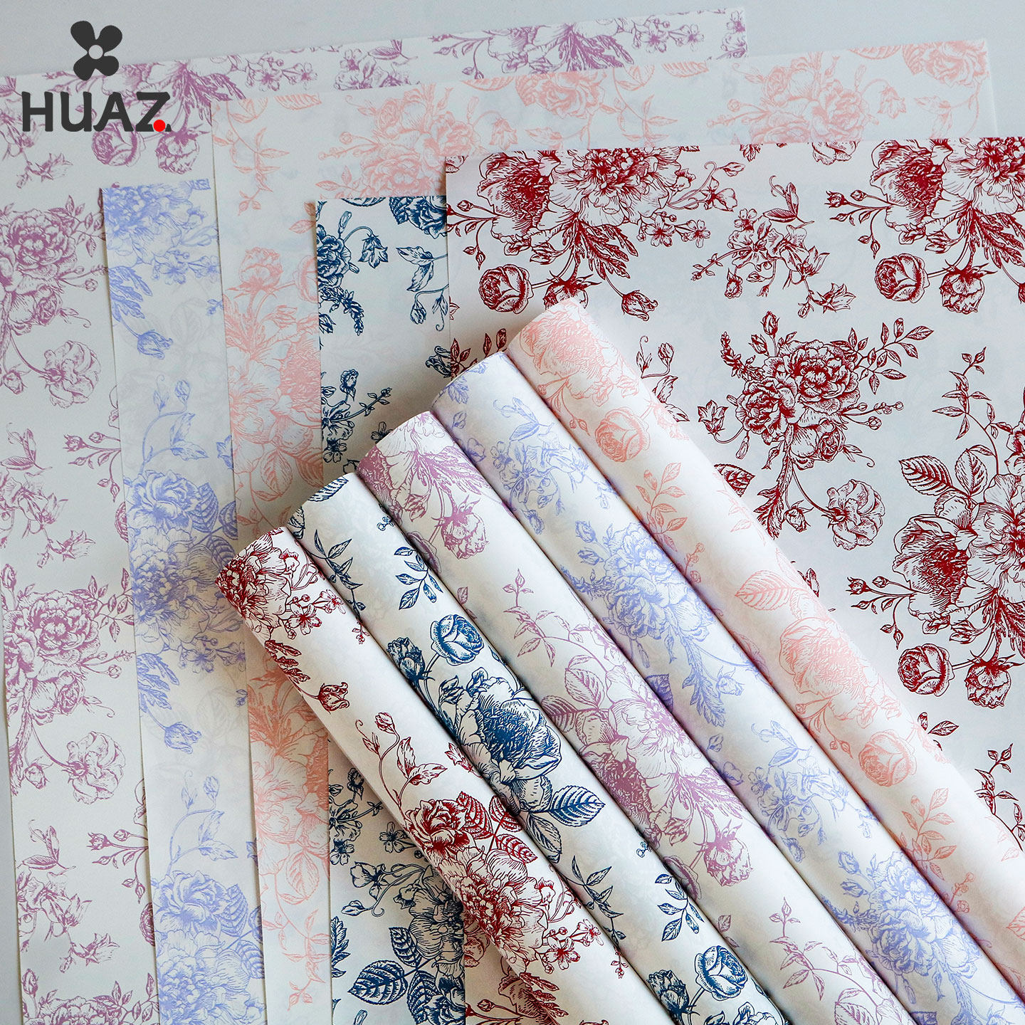 繁花哑光膜鲜花包装纸花束包装材料加厚防水复古包花纸花艺资材,鲜花速递/花卉仿真/绿植园艺,花艺包装纸,淘宝优惠券,粉丝福利购,淘宝优惠卷