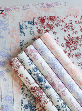 繁花哑光膜鲜花包装纸花束包装材料加厚防水复古包花纸花艺资材