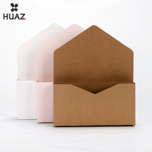 信封花盒有钱花礼盒鲜花包装盒牛皮色纸盒花束花艺包装材料