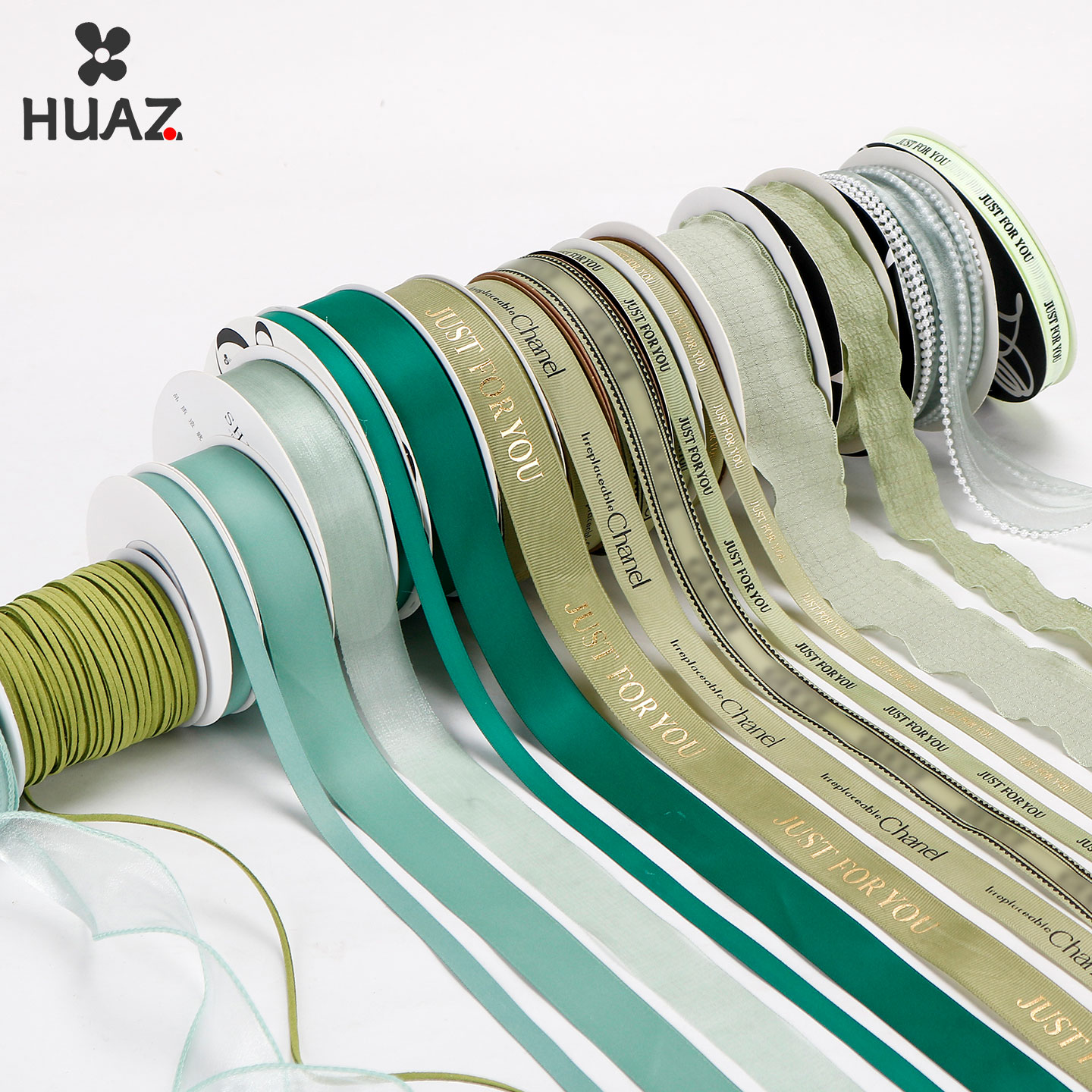 绿色系丝带鲜花彩带水果礼盒装饰缎带蛋糕盒绑带花束包装材料