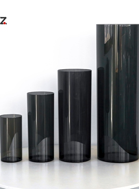 圆形水桶塑料花瓶透明圆桶高桶圆柱桶醒花插花PET深水桶耐摔抗压