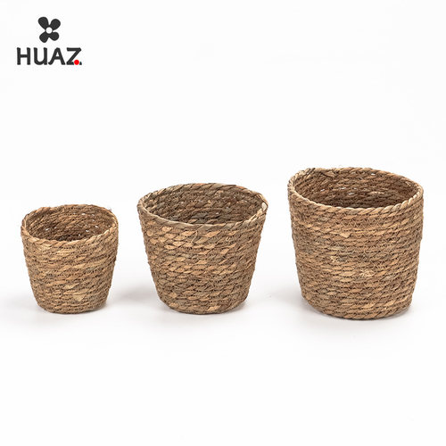 草编花篮抱抱桶栗子花篮小熊