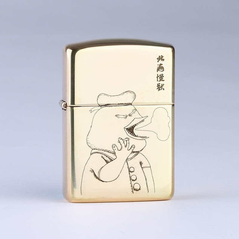 正版授权magicbus【新裤子彭磊】北海怪兽联名款zippo嘎嘎纯铜款