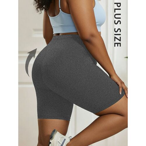 Plus Size Women Athletic Shorts Super Soft Biker No See Thro