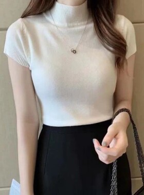 2025 Fashion Woman Pullovers Short Sleeve Autumn Tops Women