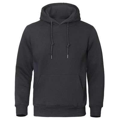 Solid Color Men Hoodies Fleece Warm Mens Sweatshirt Fashion