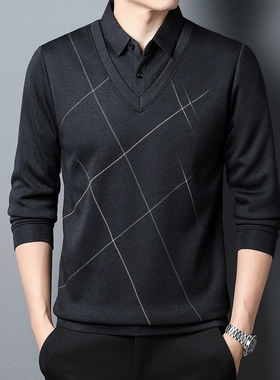 BROWON Brand Graphic T Shirts Men 2023 Autumn New Long Sleev