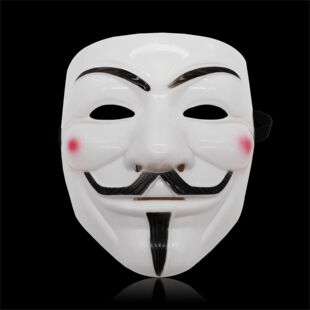 1pc Halloween Face Mask Black White V For Vendetta Hackers C