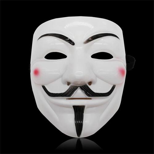 1pc Halloween Face Mask Black White V For Vendetta Hackers C