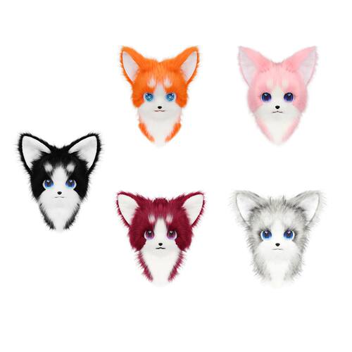 Animal Furry Fursuit Head Mask Plush Cat Fox Mask Costume Pr