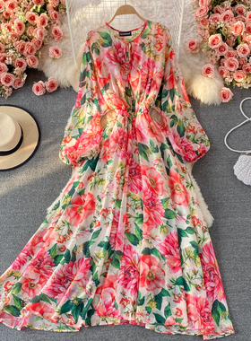 Banulin Runway Spring Summer Vacation Dress Women Elegant Ba